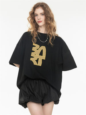 High Street Loose-fitting T-shirt With Large Symbol Print