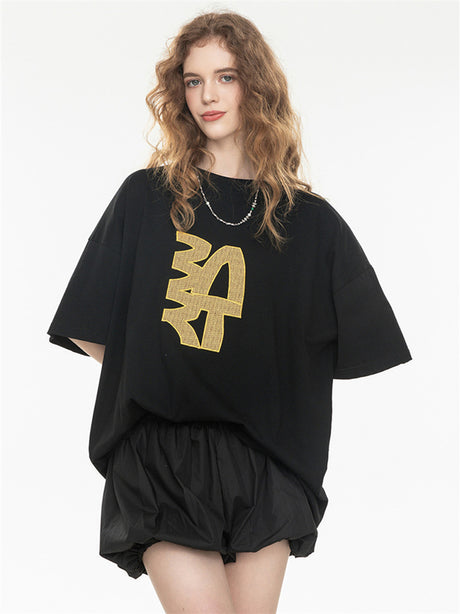 High Street Loose-fitting T-shirt With Large Symbol Print