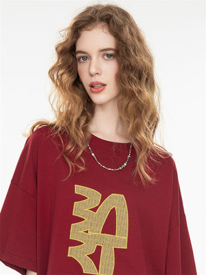 High Street Loose-fitting T-shirt With Large Symbol Print