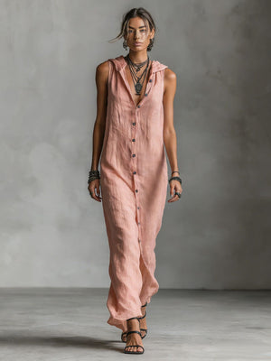 Patchwork Solid Color Long Dress