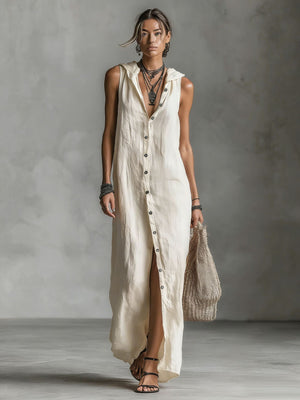 Patchwork Solid Color Long Dress