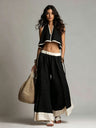 Two-piece Set With A Stylish Color Blocking Design