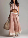 Two-piece Set With A Stylish Color Blocking Design