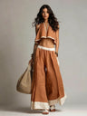 Two-piece Set With A Stylish Color Blocking Design