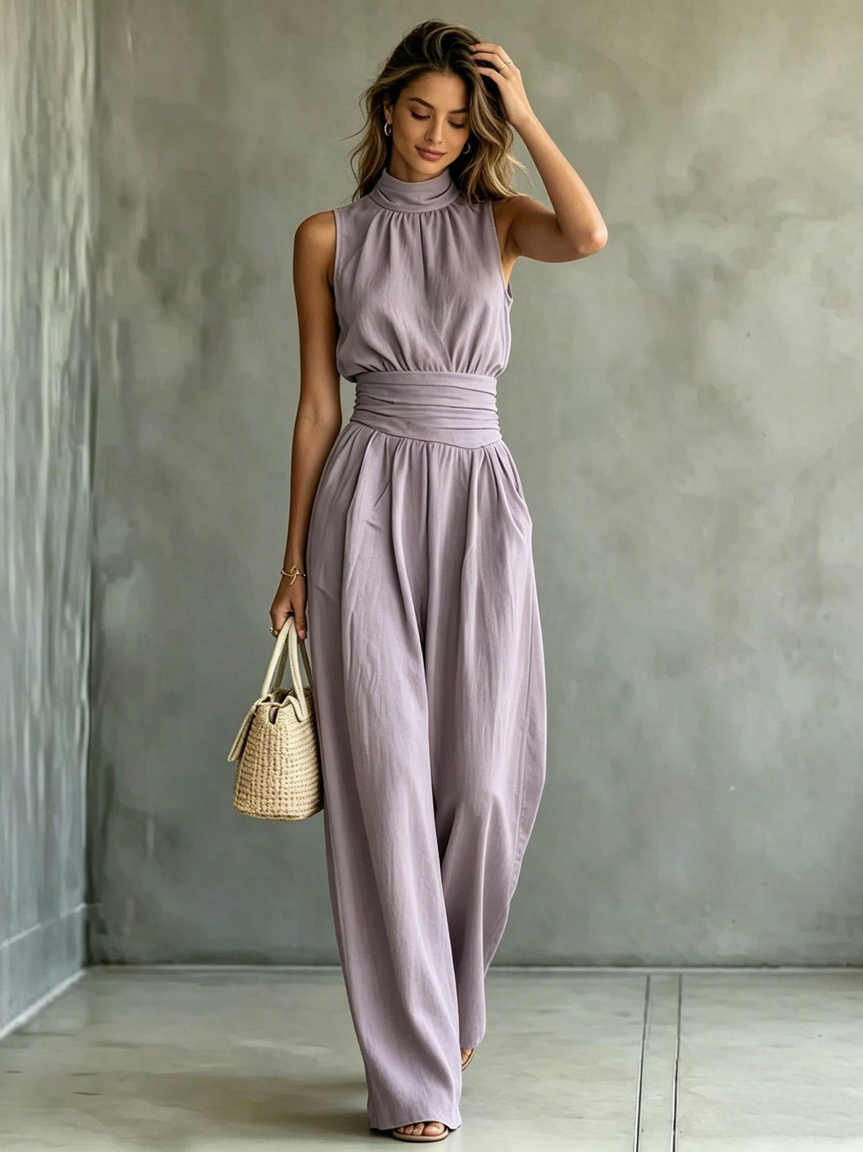 Elastic Solid Color Simple Inner Jumpsuit