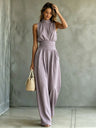 Elastic Solid Color Simple Inner Jumpsuit