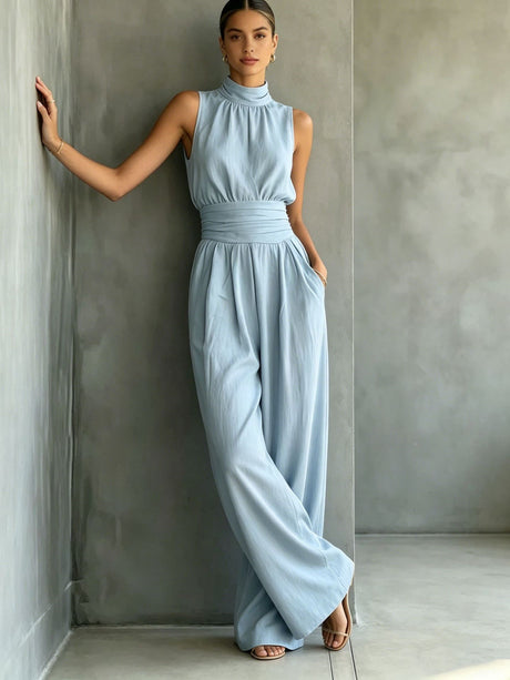 Elastic Solid Color Simple Inner Jumpsuit