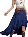 Lace Striped Plaid Midi Skirt For Women
