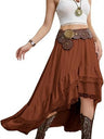 Lace Striped Plaid Midi Skirt For Women