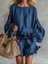 Ruffled Solid Color Two-piece Set