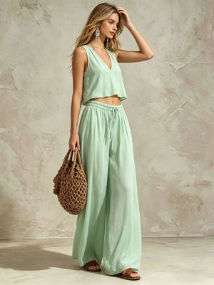 Macaron Solid Color Two-piece Set