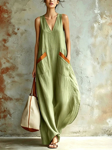 Solid Color Versatile Jumpsuit