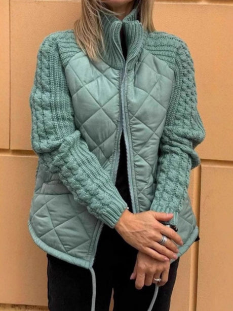 Liber Autumn Women's Zipper Plaid Jackets
