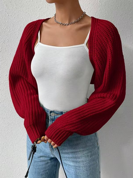 Short Solid Color Loose Cardigans