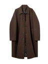 Black Brown Mid-length Lapel Coats