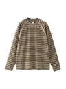 Contrasting Colors Stripes Splicing Long Sleeve Crew Neck T-shirt