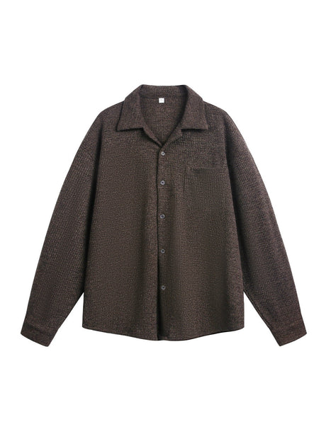 Liber Autumn Men's Pocket decoration Solid Color Shirts