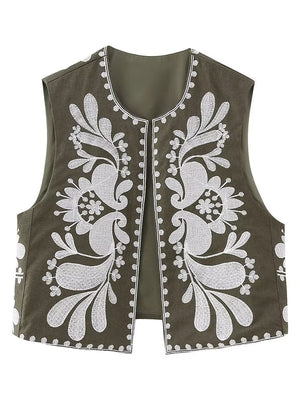 Liber Gothic Women's Embroidery Vests