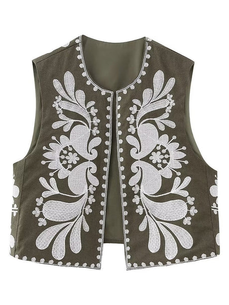 Liber Gothic Women's Embroidery Vests