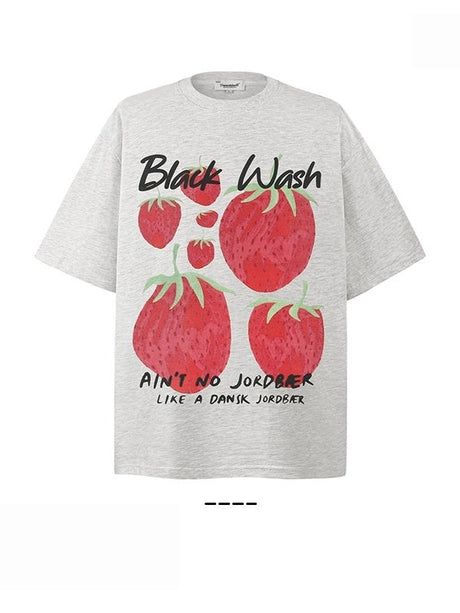 Liber Summer Neutral Printed Strawberry T-shirts