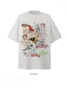 Liber Summer Neutral Printed Cartoon T-shirts