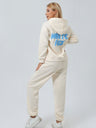 Liber Autumn Women's 3D Three-dimensional pattern Letter 2-piece Sets