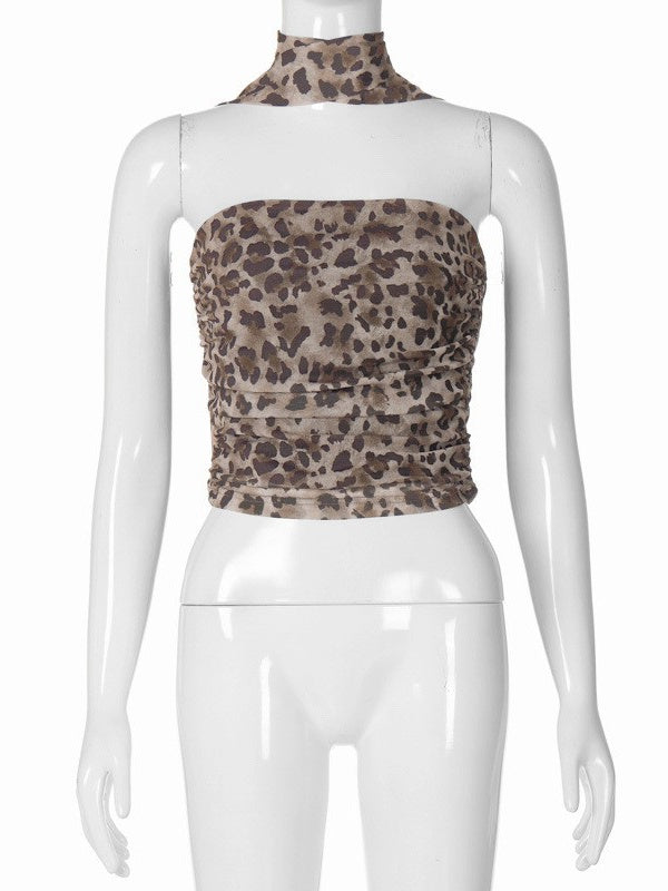 Liber Winter Women's Printed Leopard Tank tops&Camis