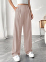 High waist Pocket Wide-leg Pants