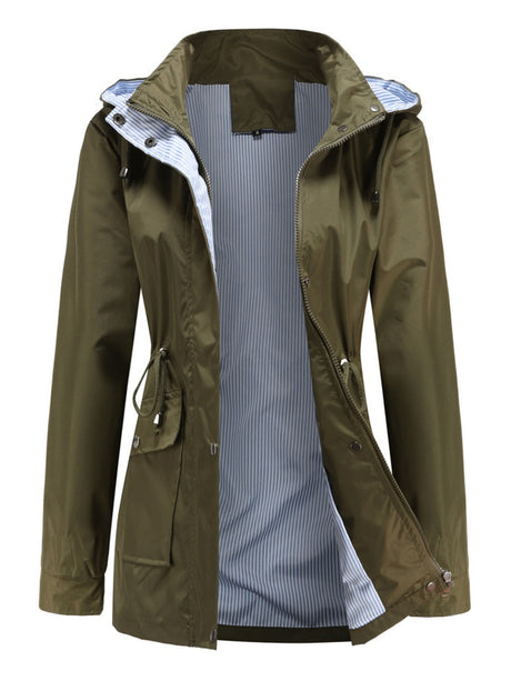 Removable Cap Water Proof Pocket Hooded Jackets