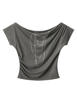 Liber Summer Women's Printed Chain T-shirts
