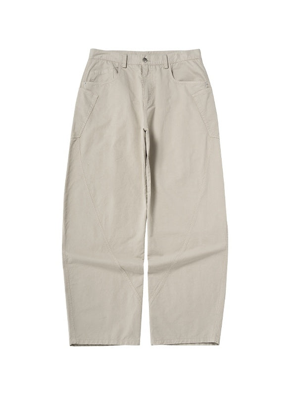 Liber Autumn Men's None Solid Color Cargo Trousers