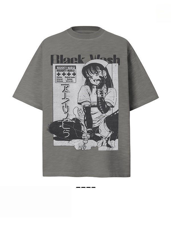 Liber Summer Neutral Printed Cartoon T-shirts
