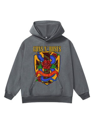 Retro Fried Snowflakes Printed Hoodies