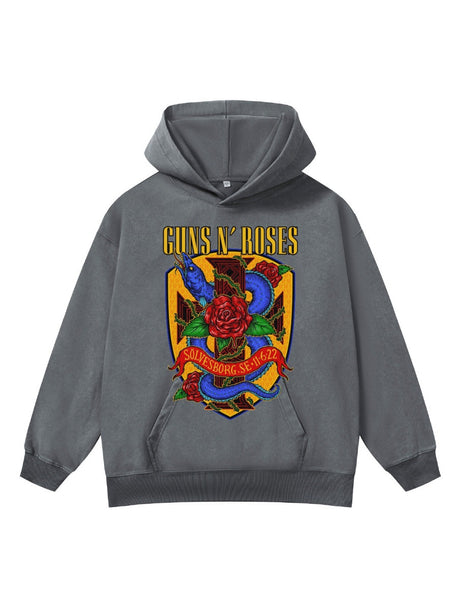 Retro Fried Snowflakes Printed Hoodies