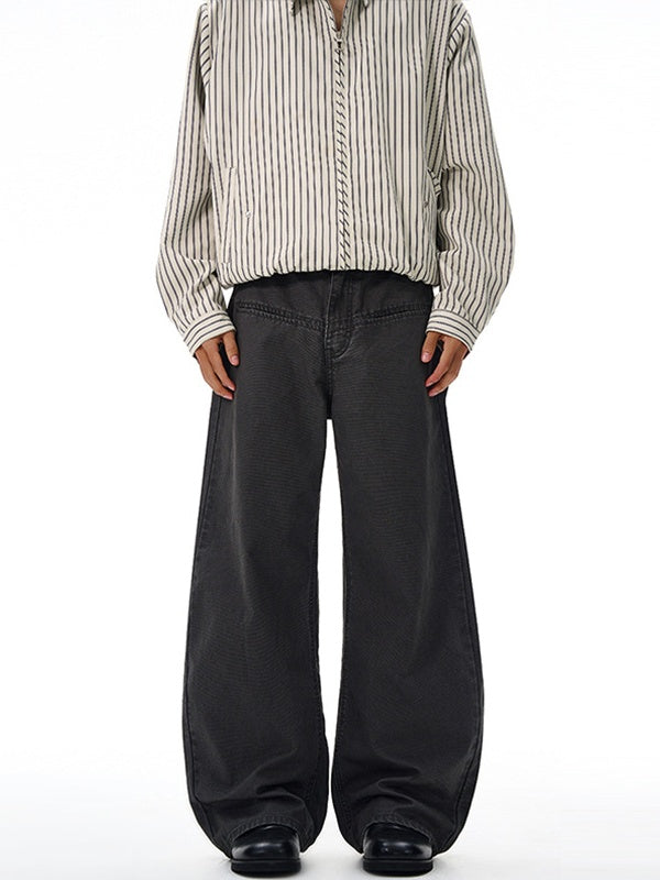 Liber Autumn Neutral wear Pocket decoration Solid Color Jeans