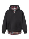 Plaid Splicing Loose Sports Hoodies