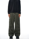 Liber Autumn Men's Multiple pockets Solid Color Cargo Trousers