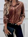 Velvet Cardigan Loose Leisure Workplace Shirts