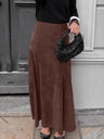 Straight zipper maxi skirt