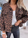Liber Autumn Women's Leopard Denim jacket