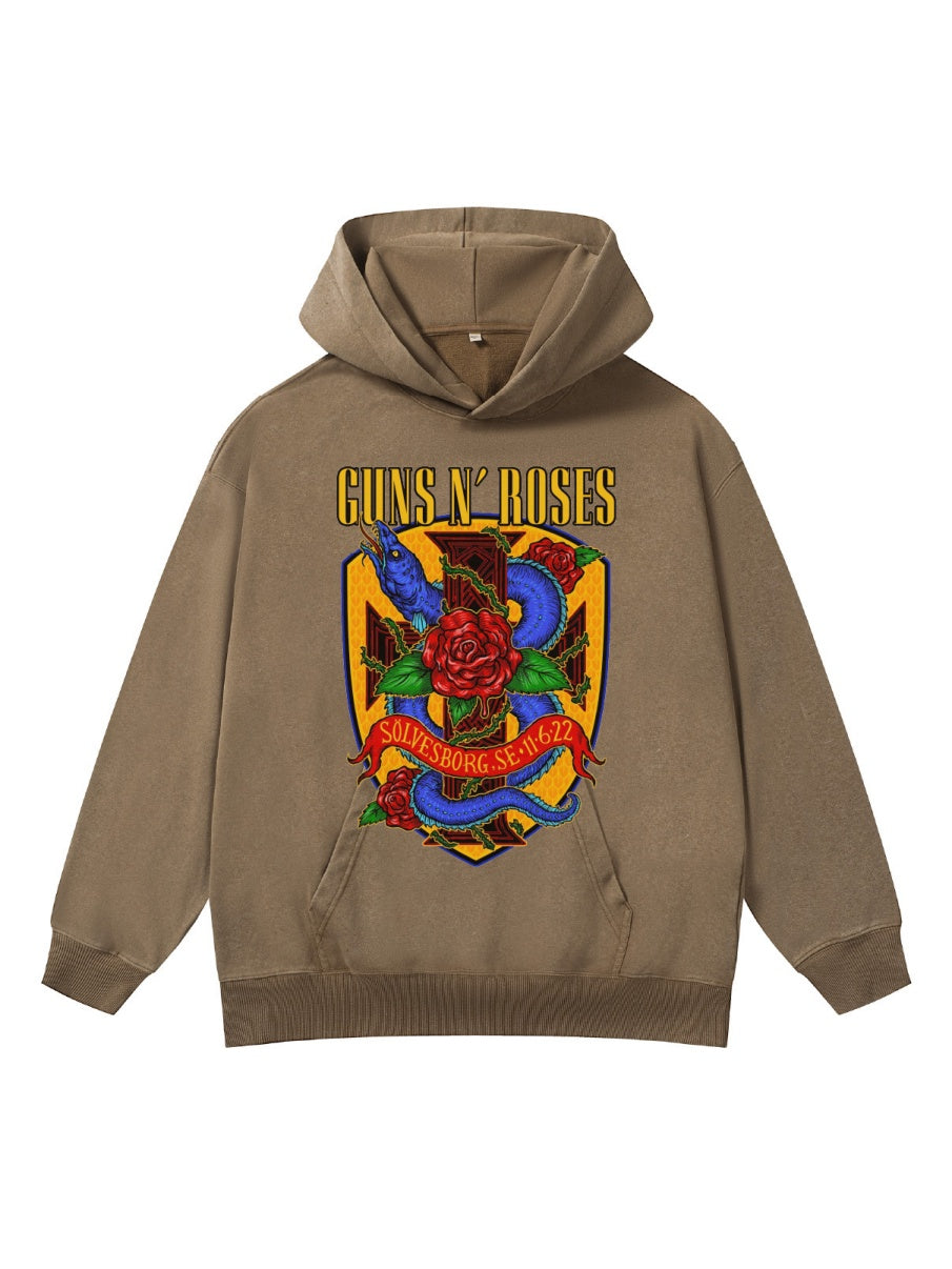 Retro Fried Snowflakes Printed Hoodies