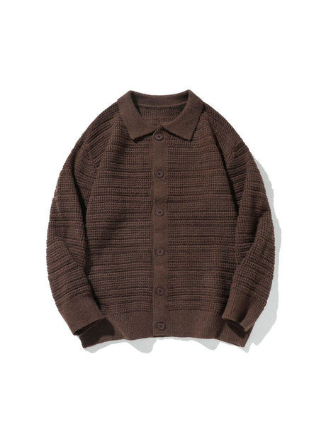Old Money Style Cleanfit Retro Cardigan Sweater