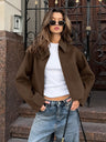 Brown Zip-Front Jacket