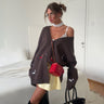 Liber Summer Women's Dachshund embroidered cardigan sweater Anime cartoon Cardigans
