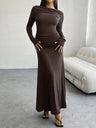 Liber Autumn Women's Solid Color Midi Dresses