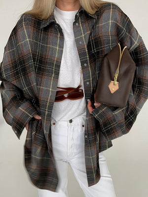Liber Autumn Women's Plaid Plaid Shirts