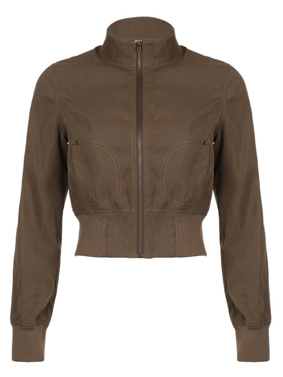 Liber Autumn Women's Pocket Zipper Jackets