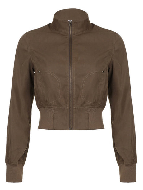 Liber Autumn Women's Pocket Zipper Jackets