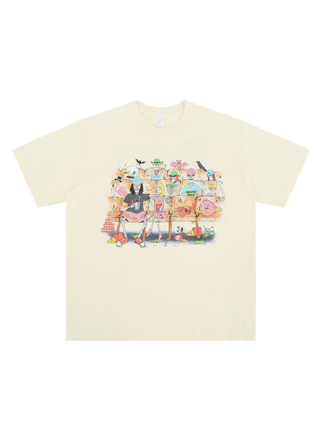 Liber Summer Men's Printed Letter T-shirts