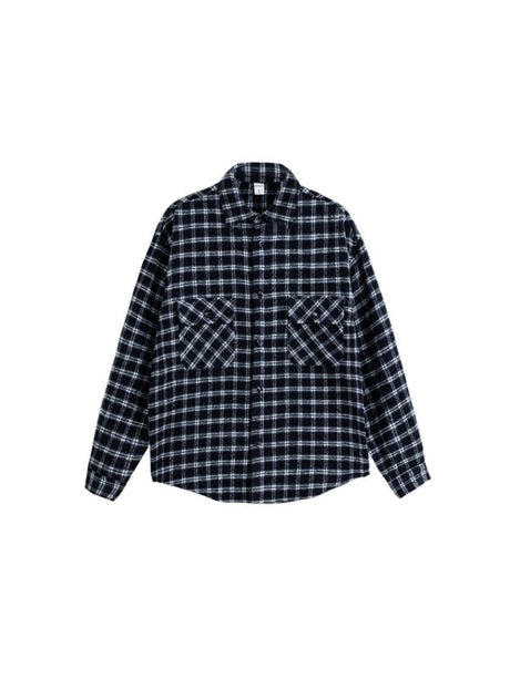 Liber Autumn Men's Button design Plaid Shirts